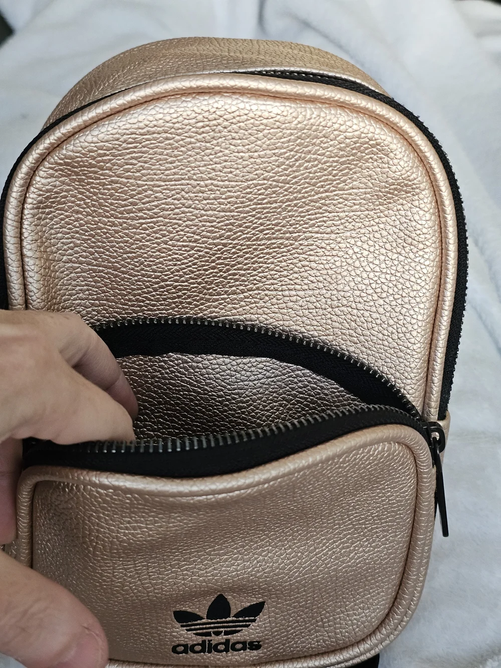 Adidas Originals Rose Gold Metallic Mini Backpack